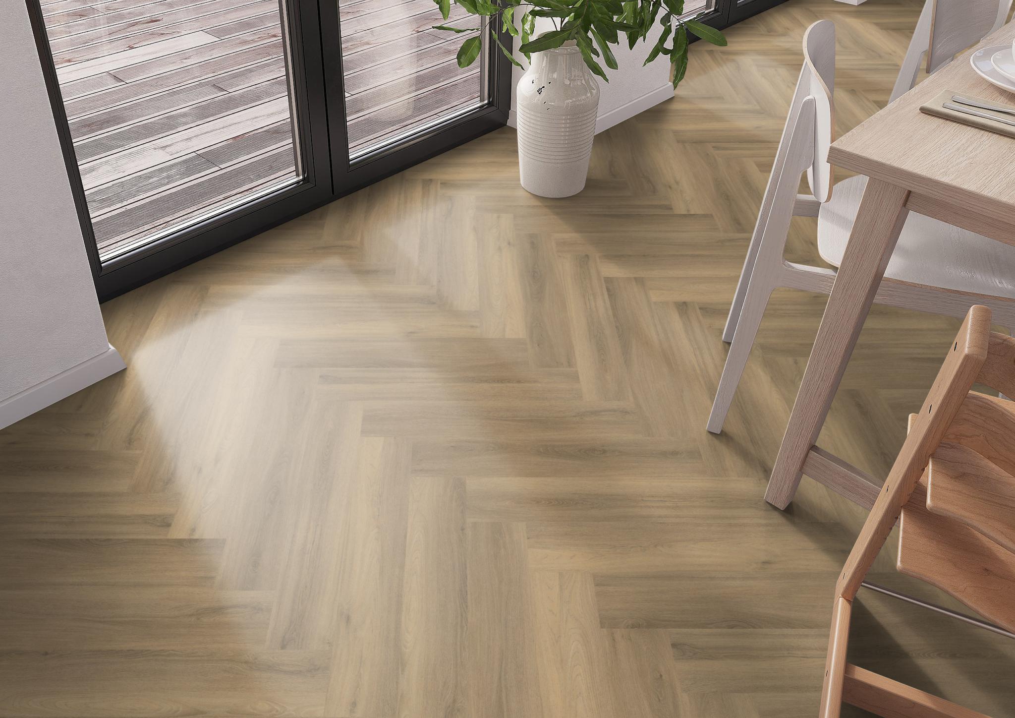 AMBIANT Spigato Natural Visgraat - PVC Click vloer