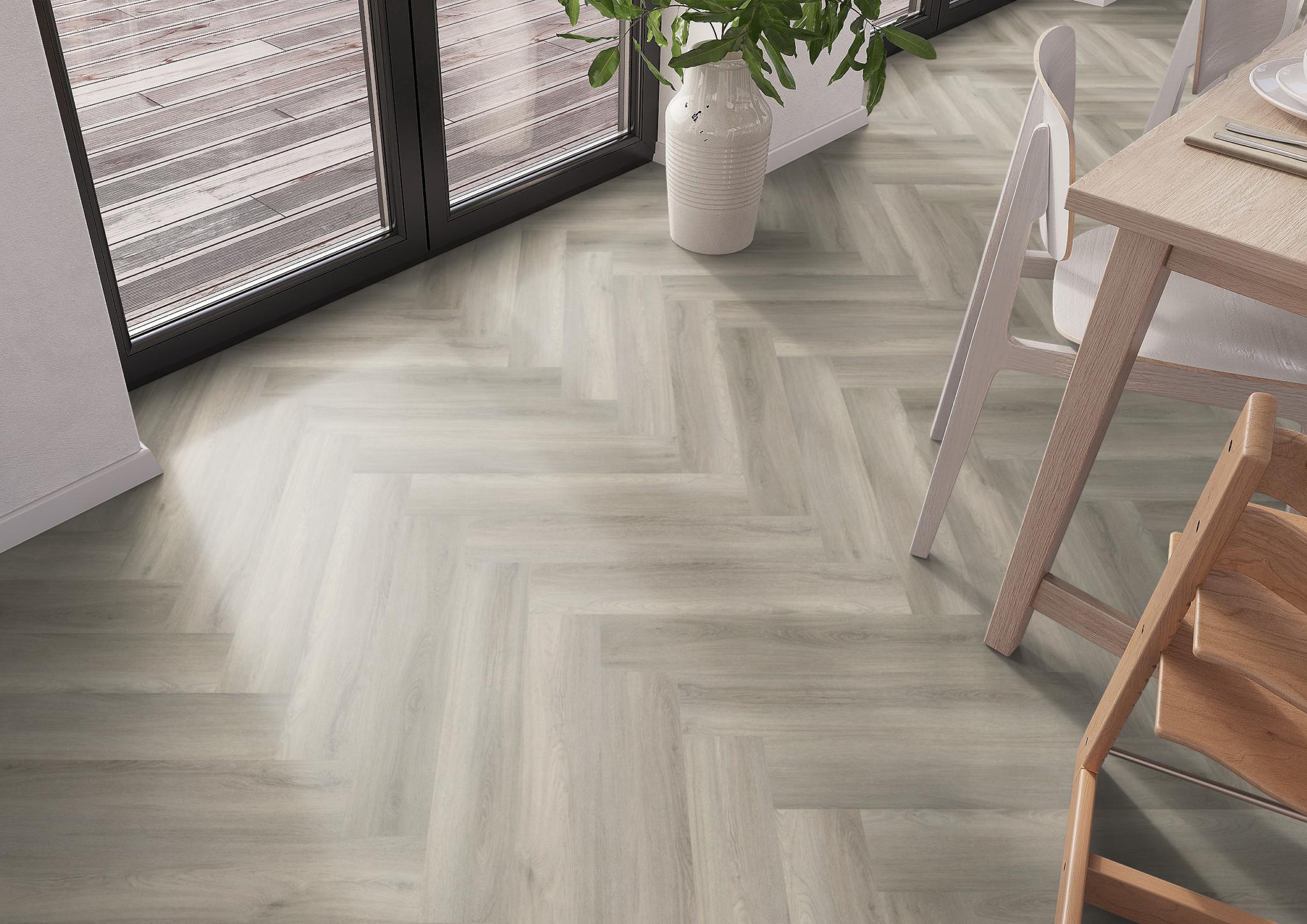 AMBIANT Spigato Grey Visgraat - PVC Click vloer