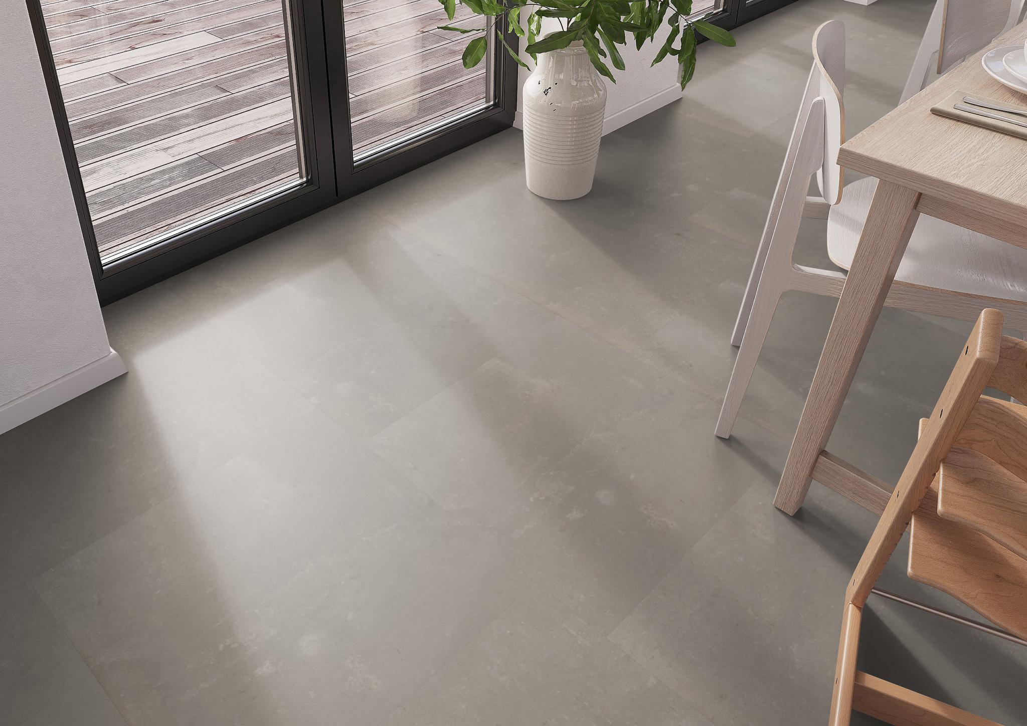 AMBIANT Ceramo Light Grey - PVC Click Tegel