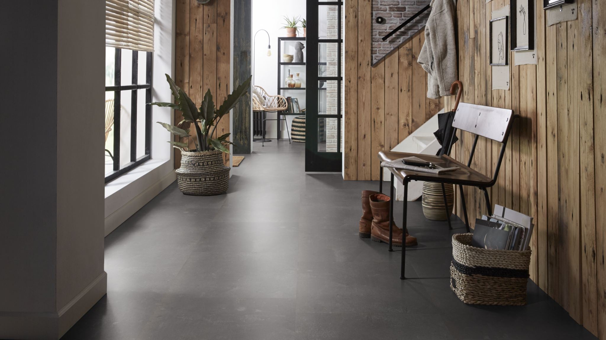 AMBIANT Ceramo Antracite - PVC Click Tegel