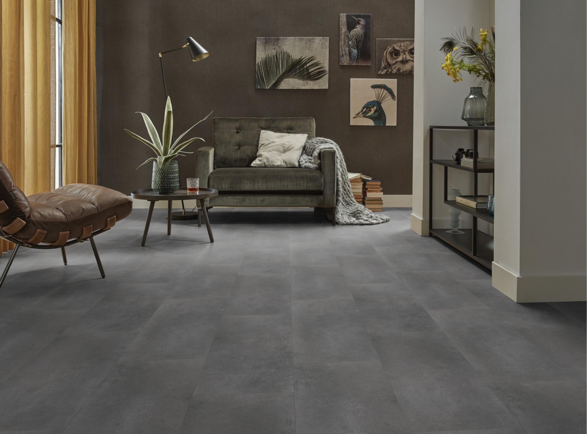 AMBIANT Sarino Dark Grey - PVC Tegel Lijm