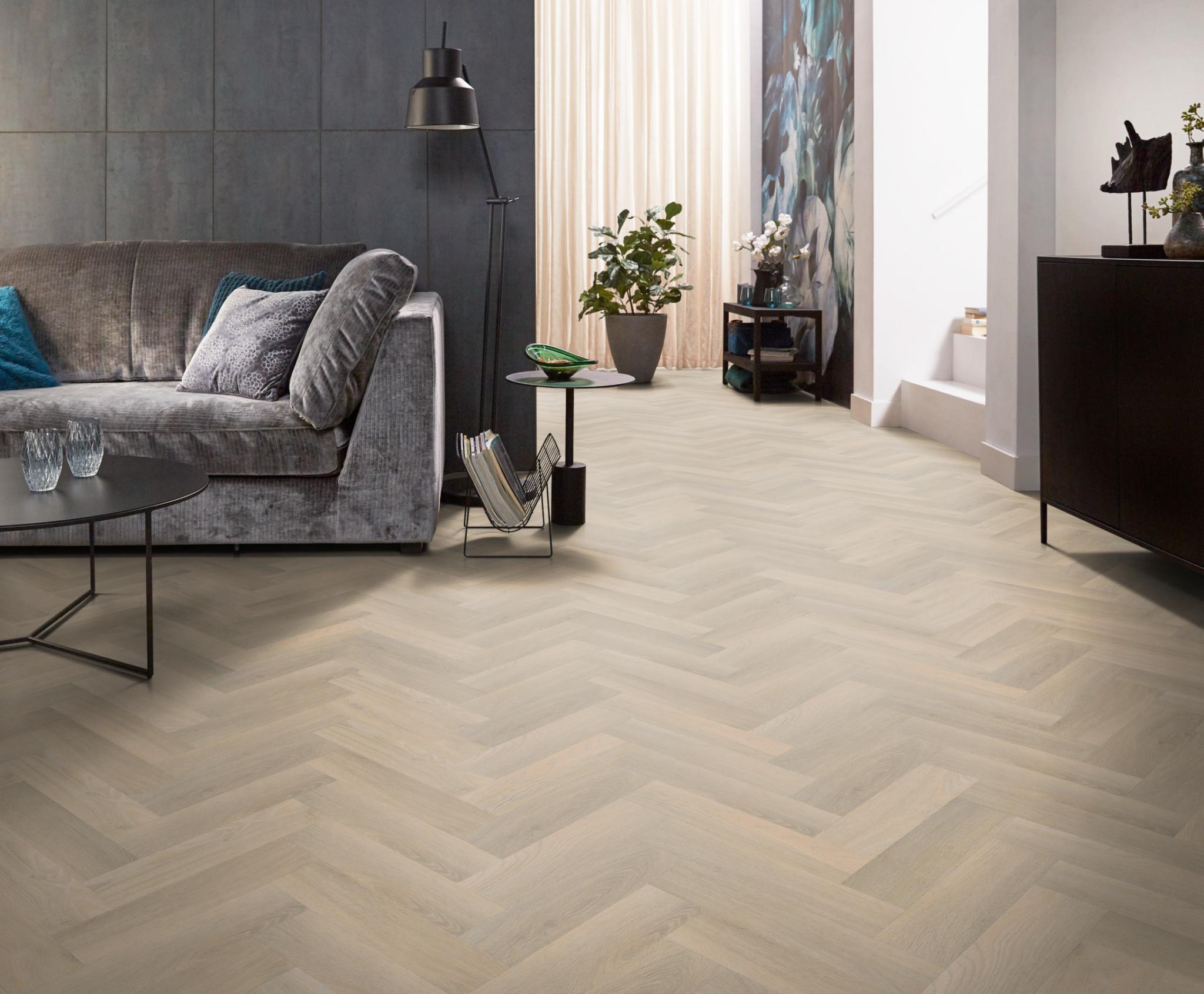 AMBIANT Spigato Beige Visgraat Smal - PVC Lijm vloer