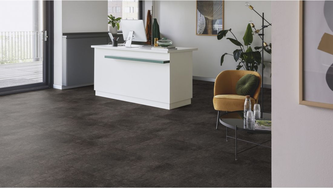 mFLOR Estrich Stone Anthracite - PVC Tegelvloer