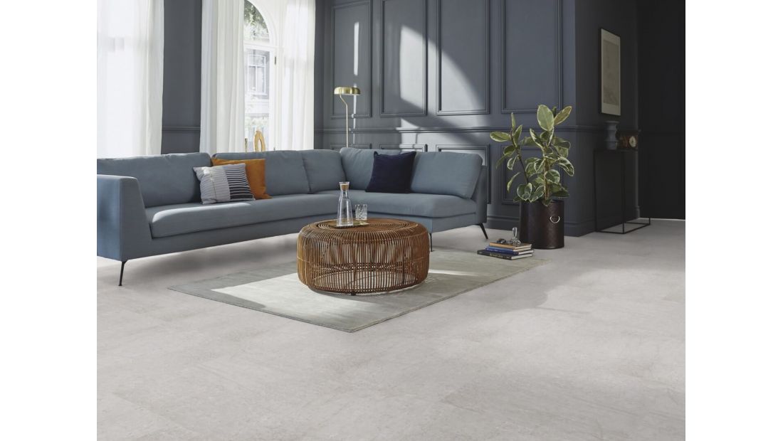 mFLOR Estrich Stone Light Grey - PVC Tegelvloer
